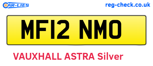 MF12NMO are the vehicle registration plates.