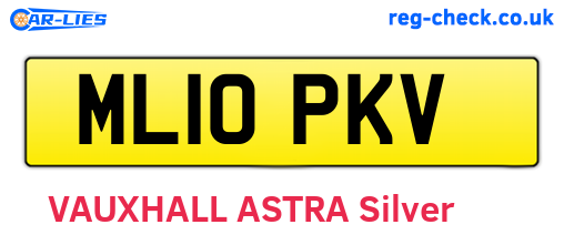 ML10PKV are the vehicle registration plates.