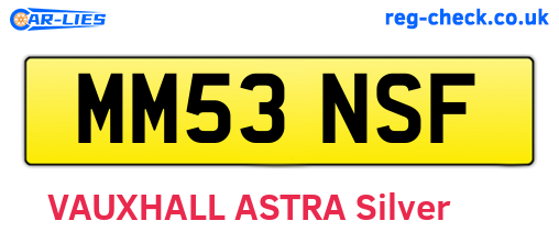 MM53NSF are the vehicle registration plates.