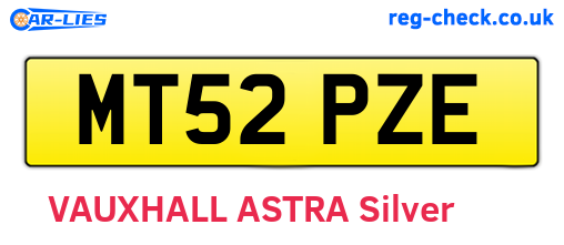 MT52PZE are the vehicle registration plates.