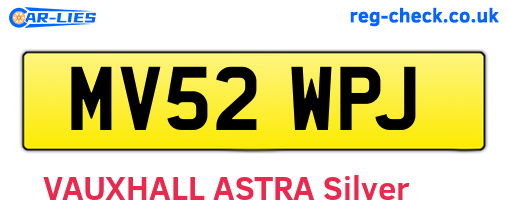 MV52WPJ are the vehicle registration plates.