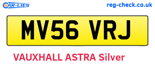MV56VRJ are the vehicle registration plates.