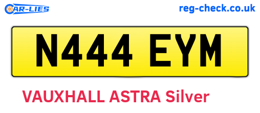 N444EYM are the vehicle registration plates.