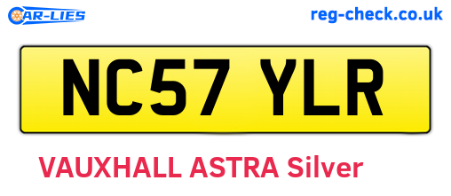 NC57YLR are the vehicle registration plates.