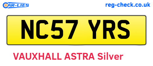 NC57YRS are the vehicle registration plates.