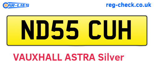 ND55CUH are the vehicle registration plates.