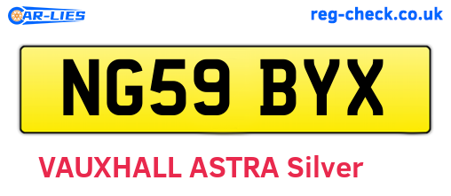 NG59BYX are the vehicle registration plates.