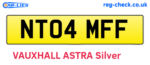 NT04MFF are the vehicle registration plates.