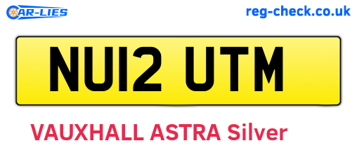 NU12UTM are the vehicle registration plates.