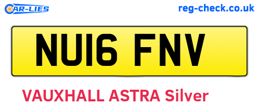 NU16FNV are the vehicle registration plates.