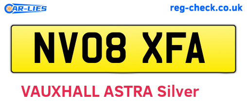 NV08XFA are the vehicle registration plates.