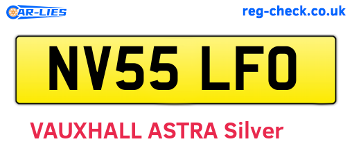 NV55LFO are the vehicle registration plates.