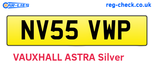 NV55VWP are the vehicle registration plates.