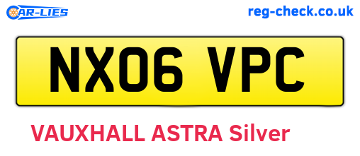 NX06VPC are the vehicle registration plates.