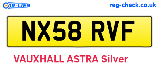NX58RVF are the vehicle registration plates.