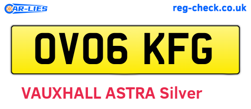 OV06KFG are the vehicle registration plates.