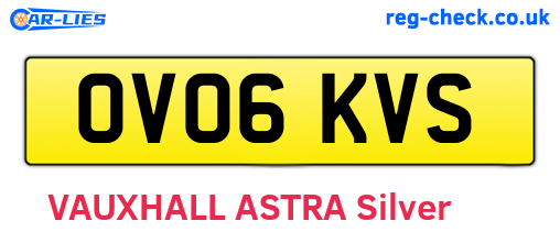 OV06KVS are the vehicle registration plates.