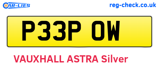 P33POW are the vehicle registration plates.