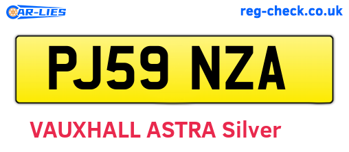 PJ59NZA are the vehicle registration plates.