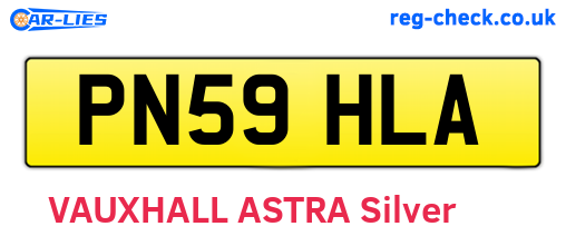 PN59HLA are the vehicle registration plates.