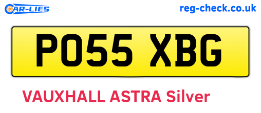 PO55XBG are the vehicle registration plates.