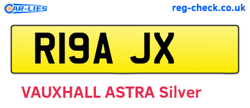 R19AJX are the vehicle registration plates.