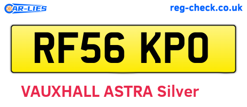 RF56KPO are the vehicle registration plates.