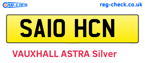 SA10HCN are the vehicle registration plates.