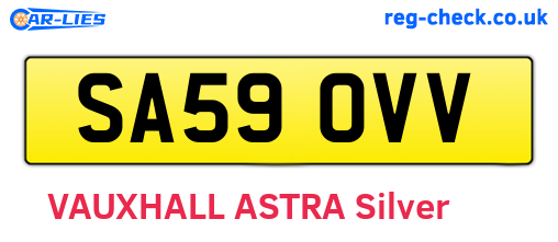 SA59OVV are the vehicle registration plates.