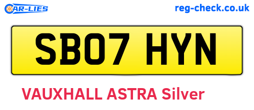 SB07HYN are the vehicle registration plates.