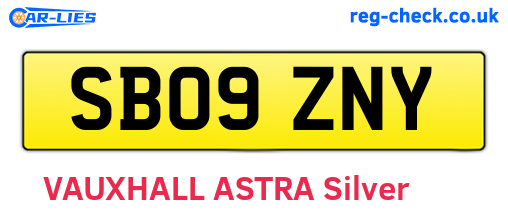SB09ZNY are the vehicle registration plates.