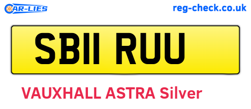 SB11RUU are the vehicle registration plates.