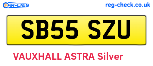 SB55SZU are the vehicle registration plates.