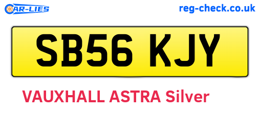 SB56KJY are the vehicle registration plates.