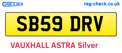 SB59DRV are the vehicle registration plates.