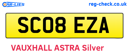 SC08EZA are the vehicle registration plates.
