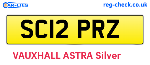 SC12PRZ are the vehicle registration plates.