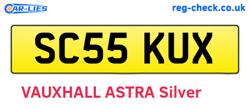 SC55KUX are the vehicle registration plates.