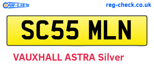 SC55MLN are the vehicle registration plates.