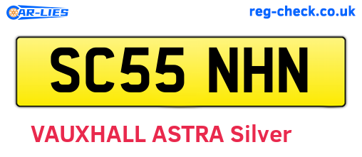 SC55NHN are the vehicle registration plates.