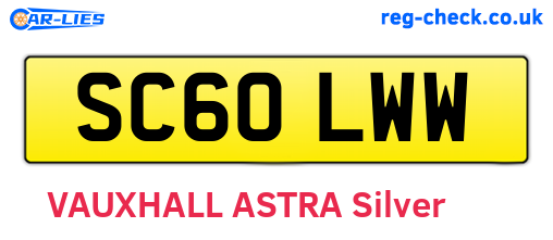 SC60LWW are the vehicle registration plates.