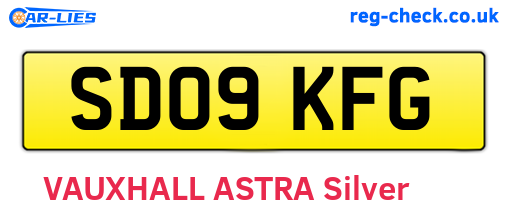 SD09KFG are the vehicle registration plates.