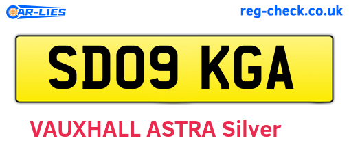 SD09KGA are the vehicle registration plates.