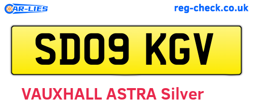 SD09KGV are the vehicle registration plates.