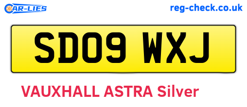 SD09WXJ are the vehicle registration plates.