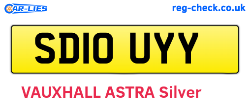 SD10UYY are the vehicle registration plates.