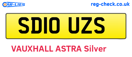 SD10UZS are the vehicle registration plates.