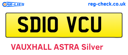 SD10VCU are the vehicle registration plates.
