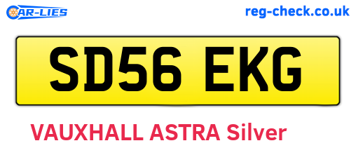 SD56EKG are the vehicle registration plates.