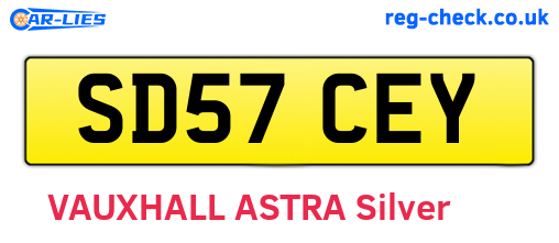 SD57CEY are the vehicle registration plates.